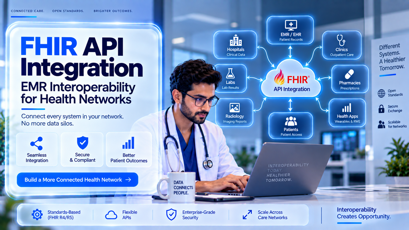 FHIR R4 API integration connecting EMR, labs, pharmacies and payers — WASS